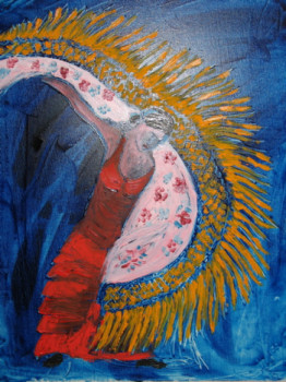 Œuvre contemporaine nommée « Flamenco avec châle », Réalisée par MICHEL GAY