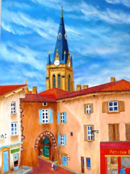 Œuvre contemporaine nommée « Chasselay côté Est », Réalisée par COMBEMICHEL