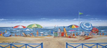 Œuvre contemporaine nommée « La plage 2 », Réalisée par DOMINIQUE PINEAU