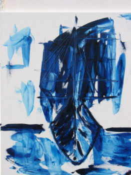 Œuvre contemporaine nommée « Le Navire Bleu », Réalisée par MICHEL GAY