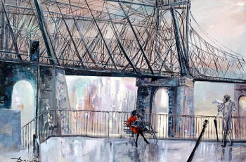 Œuvre contemporaine nommée « rdv à Manhattan II », Réalisée par TIRADO