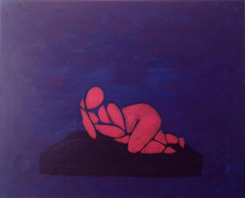 Œuvre contemporaine nommée « Odalisque rouge », Réalisée par KONTAXAKIS