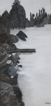 Œuvre contemporaine nommée « lavandières », Réalisée par MARIA COUTINHO / MARIA C.