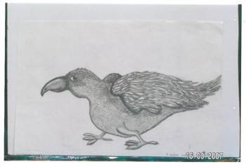 Œuvre contemporaine nommée « corbeau », Réalisée par SYLVIE RABATEL