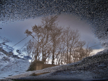 Œuvre contemporaine nommée « reflet 9 », Réalisée par SYLVIE RABATEL