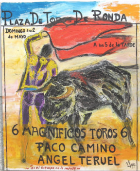 Œuvre contemporaine nommée « affiche de corrida », Réalisée par MICHEL GAY