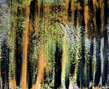 Œuvre contemporaine nommée « Forêt lointaine », Réalisée par CHRYS. LEM.