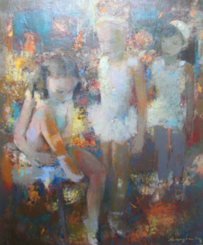 Œuvre contemporaine nommée « 02636 - Trois petites danseuses », Réalisée par HENRY SIMON