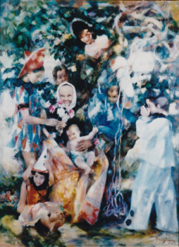 Œuvre contemporaine nommée « 02061 - La fête enfantine », Réalisée par HENRY SIMON