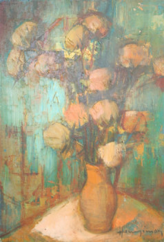 Œuvre contemporaine nommée « 02633 - Bouquet de chardons », Réalisée par HENRY SIMON