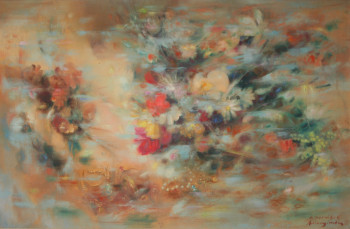 Œuvre contemporaine nommée « 01465 - Fleurs et bijoux », Réalisée par HENRY SIMON