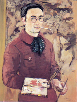 Œuvre contemporaine nommée « 01661 - Auto-portrait à la cigarette », Réalisée par HENRY SIMON