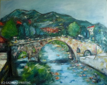 Œuvre contemporaine nommée « Le pont de pierre de Prizren », Réalisée par GAZMEND FREITAG