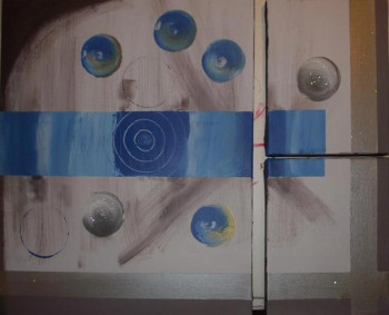Œuvre contemporaine nommée « buble blue », Réalisée par DIDINNE24