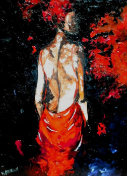 Œuvre contemporaine nommée « femmes de feux », Réalisée par BOURILLON KAO