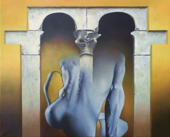 Œuvre contemporaine nommée « Els pilars de l'home nou - Les piliers de l'home nouveau », Réalisée par RIERA
