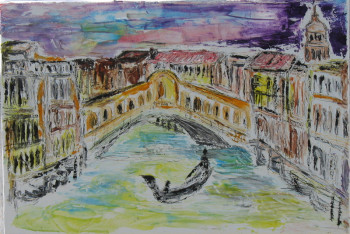 Œuvre contemporaine nommée « Venise Le Rialto », Réalisée par MICHEL GAY