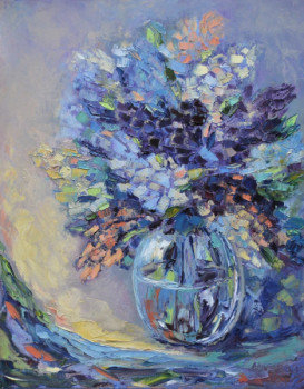 Œuvre contemporaine nommée « Bouquet de lilas  », Réalisée par LIUBOV