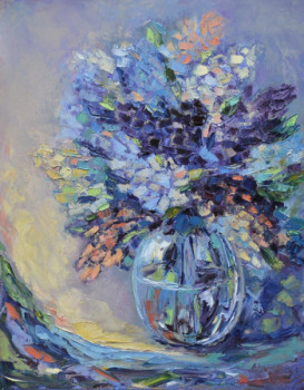 Œuvre contemporaine nommée « Bouquet de lilas », Réalisée par LIUBOV