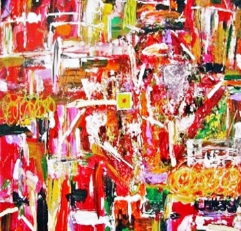 Œuvre contemporaine nommée « Symphonie », Réalisée par DARIELLE PUCCINI