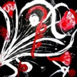 Œuvre contemporaine nommée « Fleurs rouges », Réalisée par DARIELLE PUCCINI