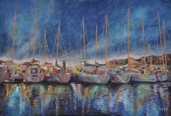 Œuvre contemporaine nommée « Bateaux », Réalisée par LIUBOV