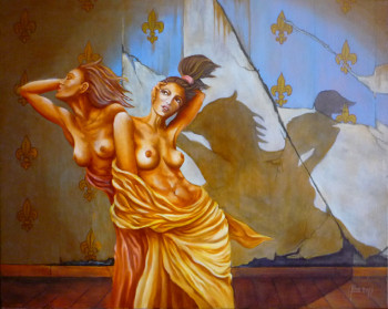 Œuvre contemporaine nommée « l'ombre de Jeanne d'Arc », Réalisée par ALBO