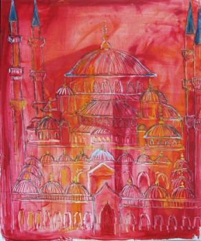 Œuvre contemporaine nommée « La Grande Mosquée d'Istanbul », Réalisée par MICHEL GAY