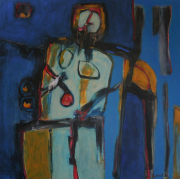 Œuvre contemporaine nommée « Symphonie en bleu », Réalisée par ALAIN BERTHAUD