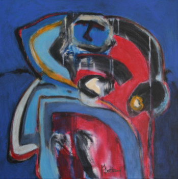 Œuvre contemporaine nommée « Rhapsody in blue », Réalisée par ALAIN BERTHAUD