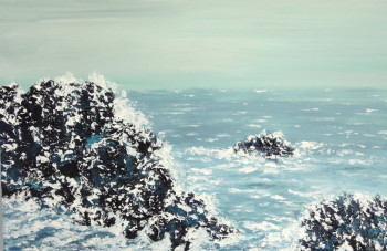 Œuvre contemporaine nommée « Côte sauvage », Réalisée par TANIA BERNARD-SCHUGALTE