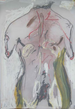 Œuvre contemporaine nommée « anatomie IV-face », Réalisée par JELENA REMETIN
