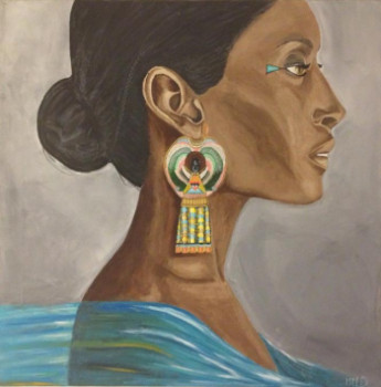 Œuvre contemporaine nommée « femme égyptienne », Réalisée par MARIE DTE