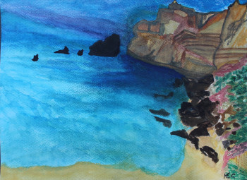 Œuvre contemporaine nommée « nazaré portugal 1 », Réalisée par MARIA COUTINHO / MARIA C.