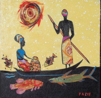 Œuvre contemporaine nommée « African Fishes », Réalisée par FABIE