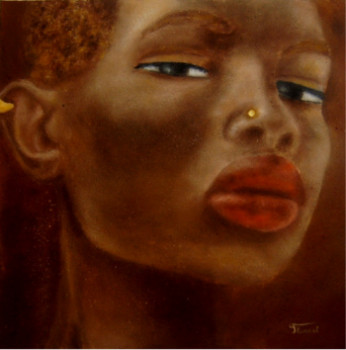 Œuvre contemporaine nommée « L'africaine », Réalisée par FLANEEL