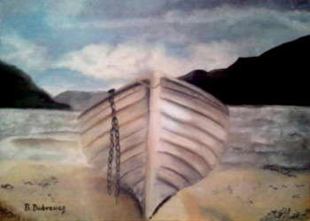 Œuvre contemporaine nommée « la barque », Réalisée par BRIGITTE DUBREUCQ
