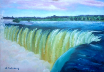 Œuvre contemporaine nommée « les chutes du niagara », Réalisée par BRIGITTE DUBREUCQ