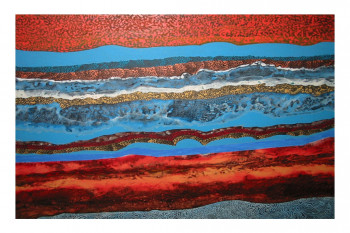 Œuvre contemporaine nommée « ABSTRACTION SUR BOIS 3 », Réalisée par ASGRAPHE2023