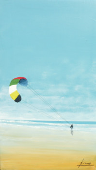 Œuvre contemporaine nommée « Kite-surf », Réalisée par BERNARD CAHUE
