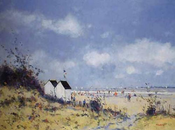 Œuvre contemporaine nommée « La plage en été », Réalisée par JEAN-PIERRE DUBORD