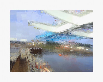 Œuvre contemporaine nommée « Pont en couleurs », Réalisée par AOSTEN, ARTISTE PORTUAIRE