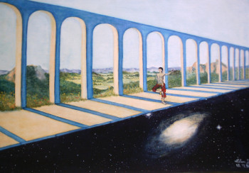 Œuvre contemporaine nommée « Persée et Andromède », Réalisée par JEANNINE LIBON