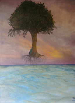 Œuvre contemporaine nommée « Auprès de mon arbre », Réalisée par JEANNINE LIBON