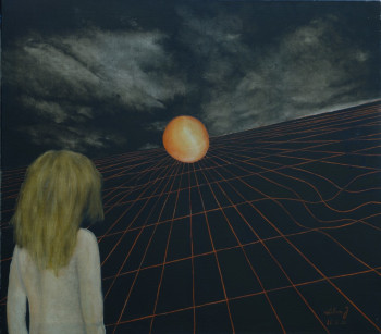 Œuvre contemporaine nommée « A la frontière des mondes », Réalisée par JEANNINE LIBON