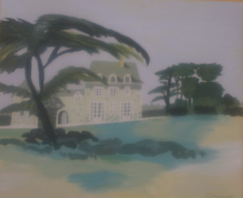 Œuvre contemporaine nommée « la maison verte », Réalisée par CATHERINE NICOLAS
