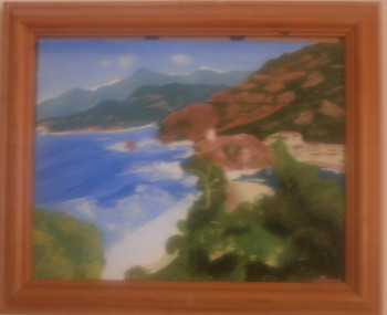 Œuvre contemporaine nommée « petit port de corse », Réalisée par CATHERINE NICOLAS