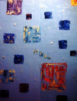 Œuvre contemporaine nommée « CARRES DE JAZZ-BLUES », Réalisée par NATKA