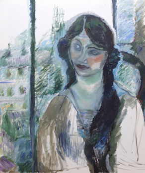 Œuvre contemporaine nommée « Femme a la fenêtre », Réalisée par EMANUELA CELLEGHIN