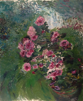 Œuvre contemporaine nommée « Vase de chrysanthèmes », Réalisée par EMANUELA CELLEGHIN